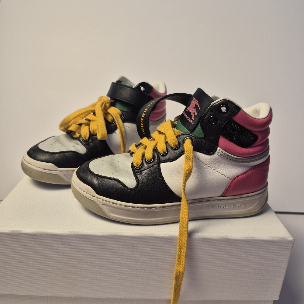 BURBERRY Kids Authentic Preloved Black and Yellow Sneakers